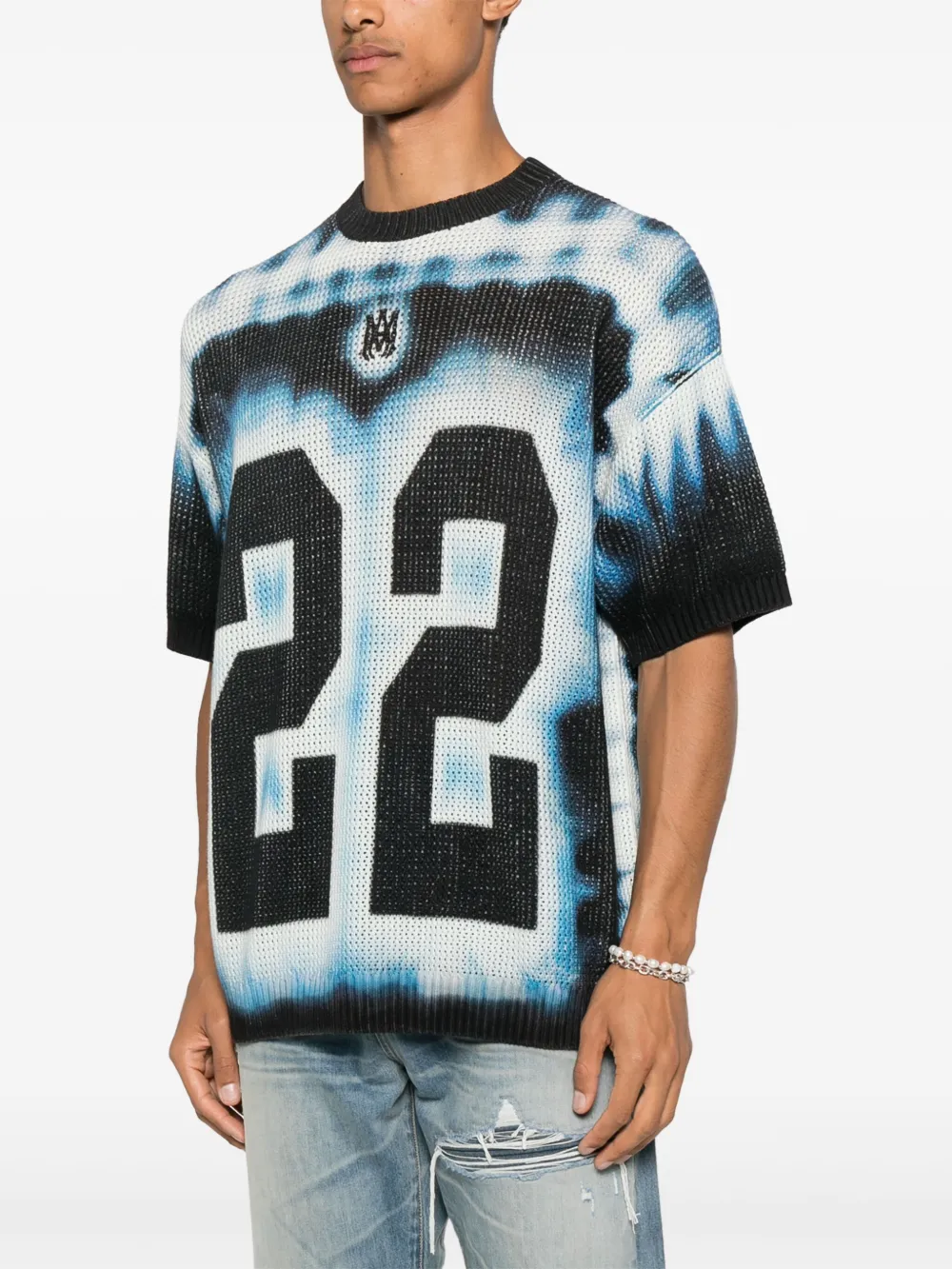 AMIRI Gebreide trui met tie-dye effect Blauw