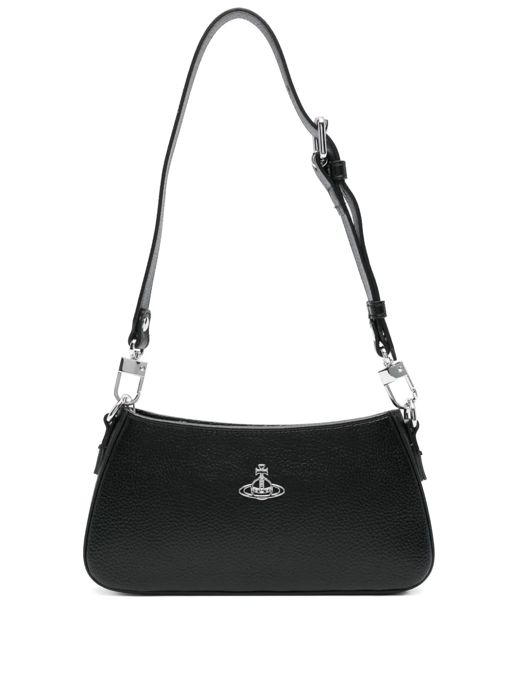 Vivienne Westwood Orb-plaque leather shoulder bag - ブラック Vivienne Westwood Orb-plaque leather shoulder bag - ブラック