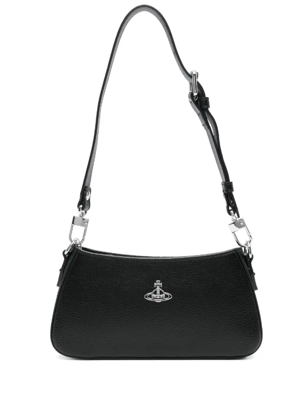 Vivienne Westwood Orb-plaque Leather Shoulder Bag in Black