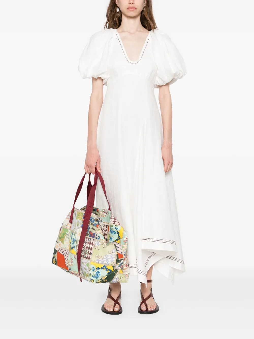 ALEMAIS Magnolia midi dress - Wit