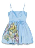 ALEMAIS floral-print mini dress - Blue