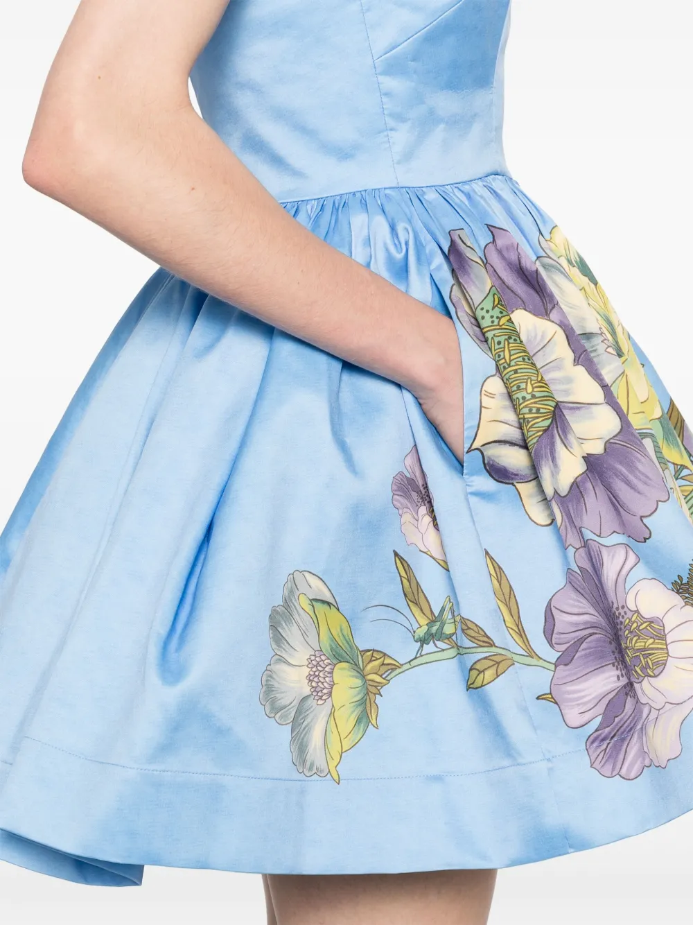ALEMAIS Mini-jurk met bloemenprint Blauw