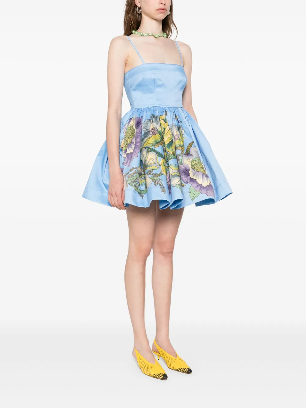 ALEMAIS Mini-jurk met bloemenprint Blauw