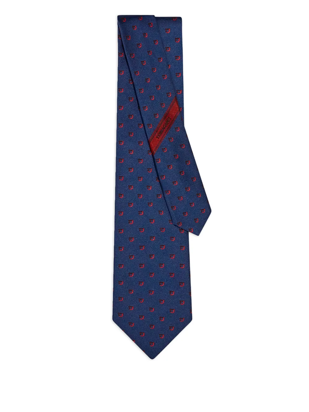 Ferragamo patterned silk tie - Blauw