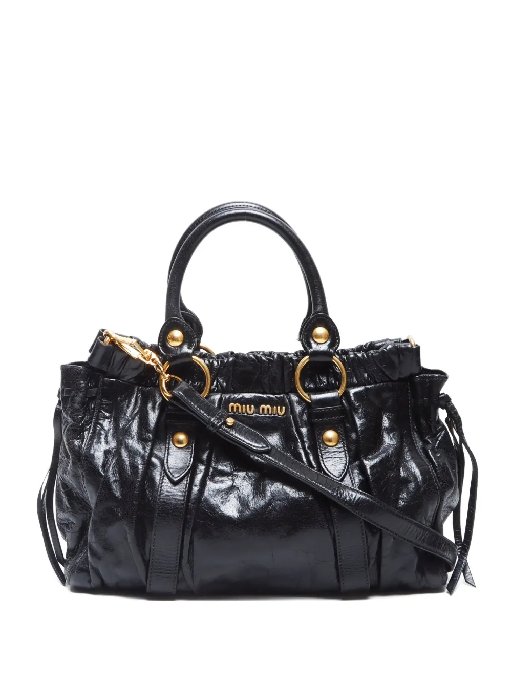 Miu Miu Pre-Owned 2010-2020 leather tote bag | Black | Image 1