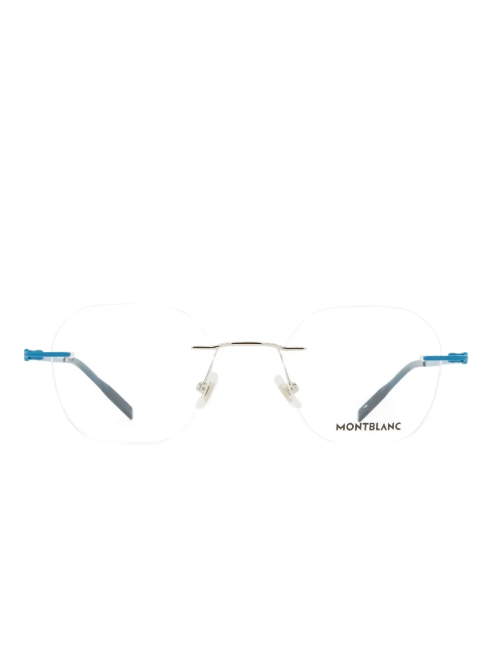 Montblanc geometric-frame glasses Zilver