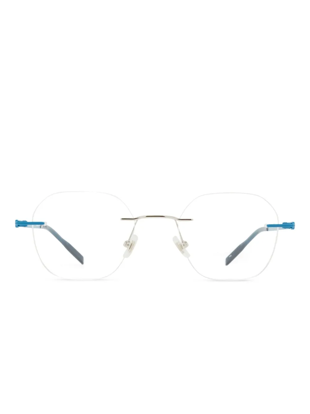 Montblanc geometric-frame glasses Zilver