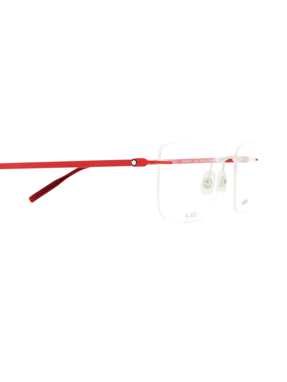 Montblanc rimless rectangle glasses Zilver