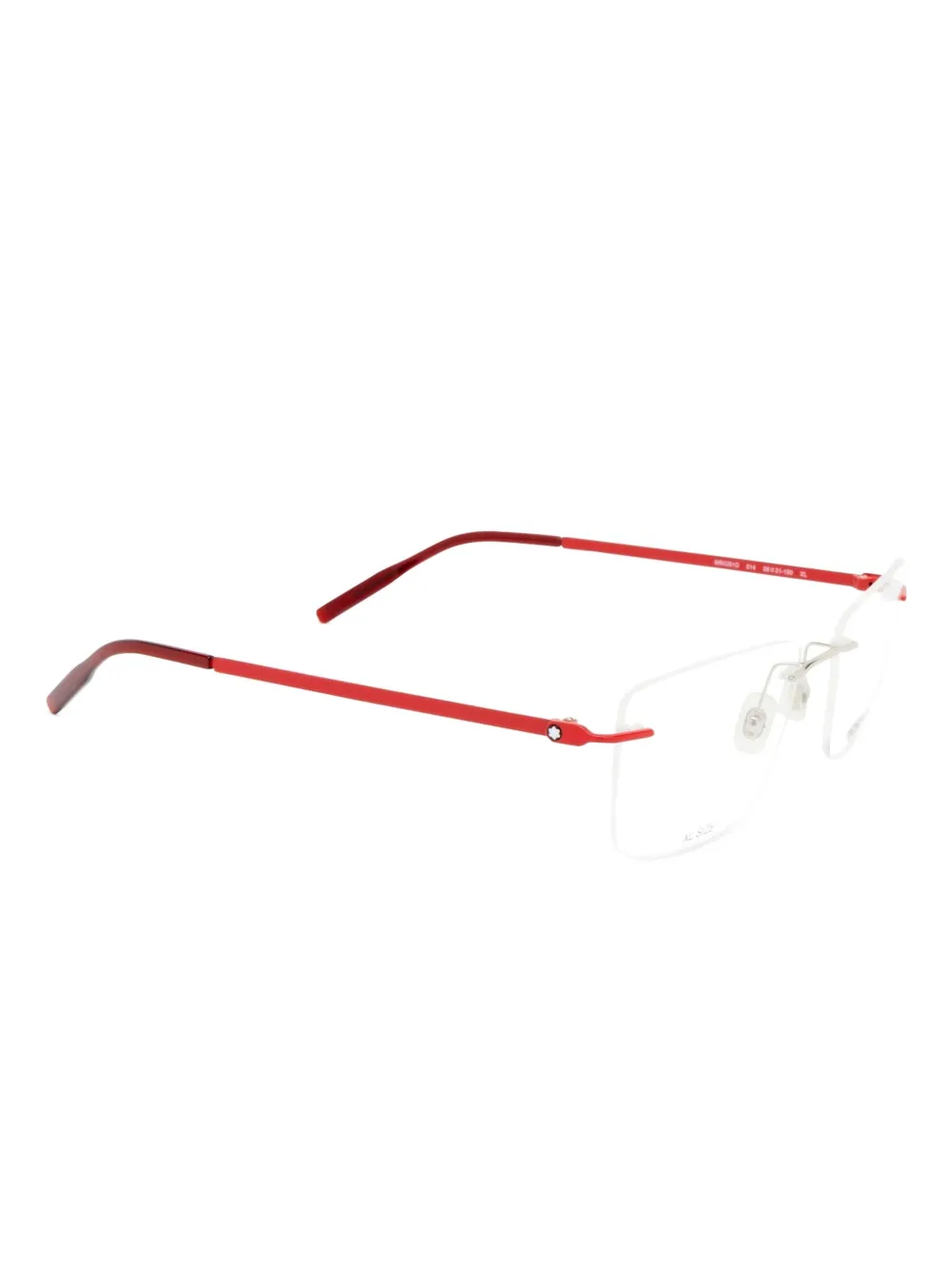 Montblanc rimless rectangle glasses Zilver