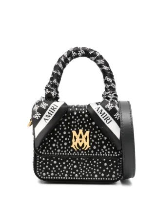 AMIRI バッグ AMIRI rhinestone-embellished Mini Bag | Black | FARFETCH