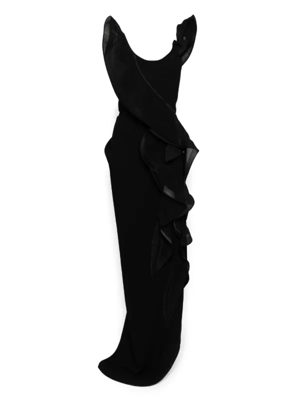 Maticevski Satellite Wave Gown in Black