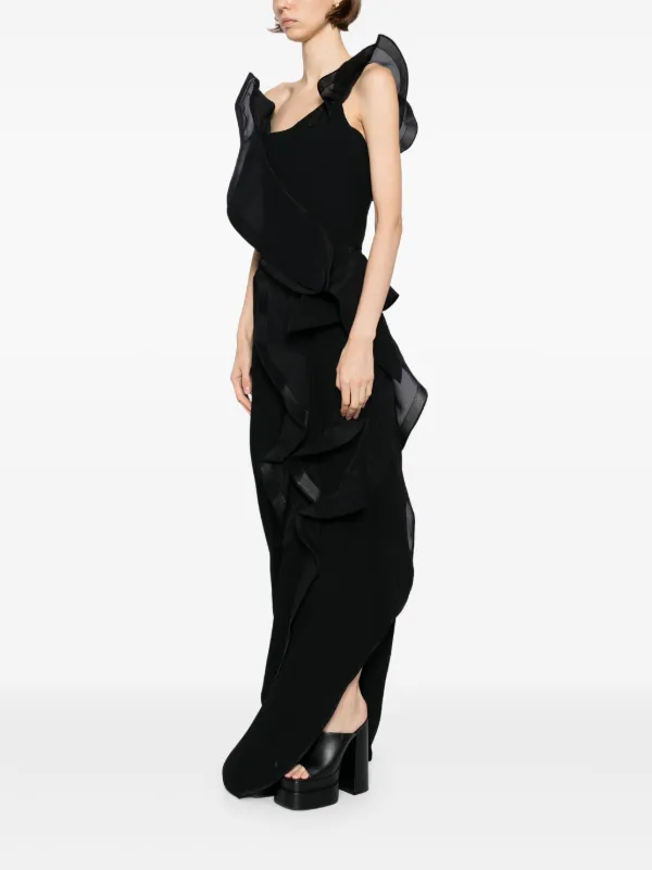 Maticevski Satellite Wave Gown - Black