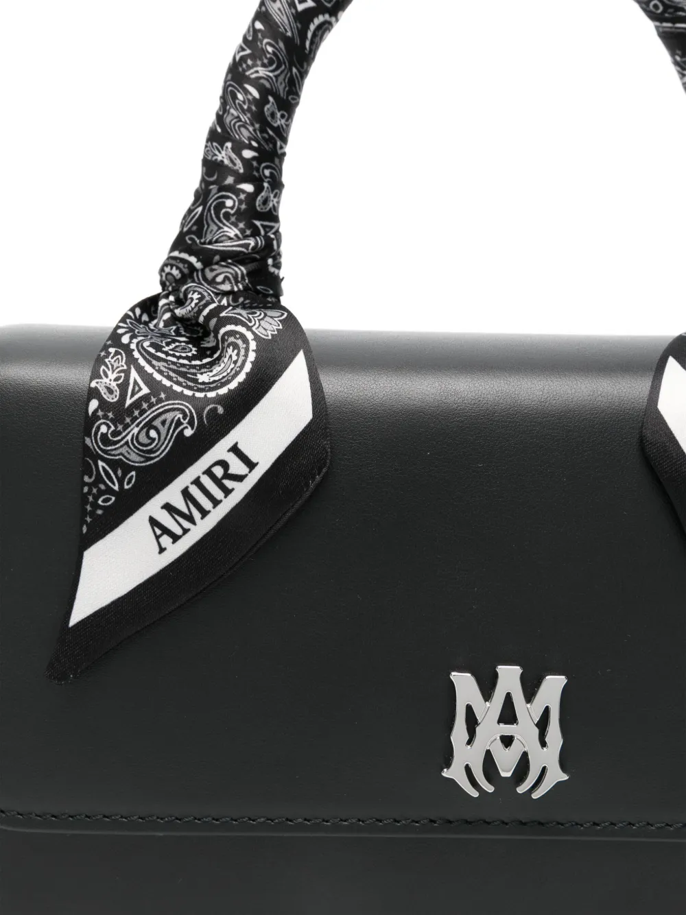 AMIRI Leren handtas met bandana afwerking Zwart