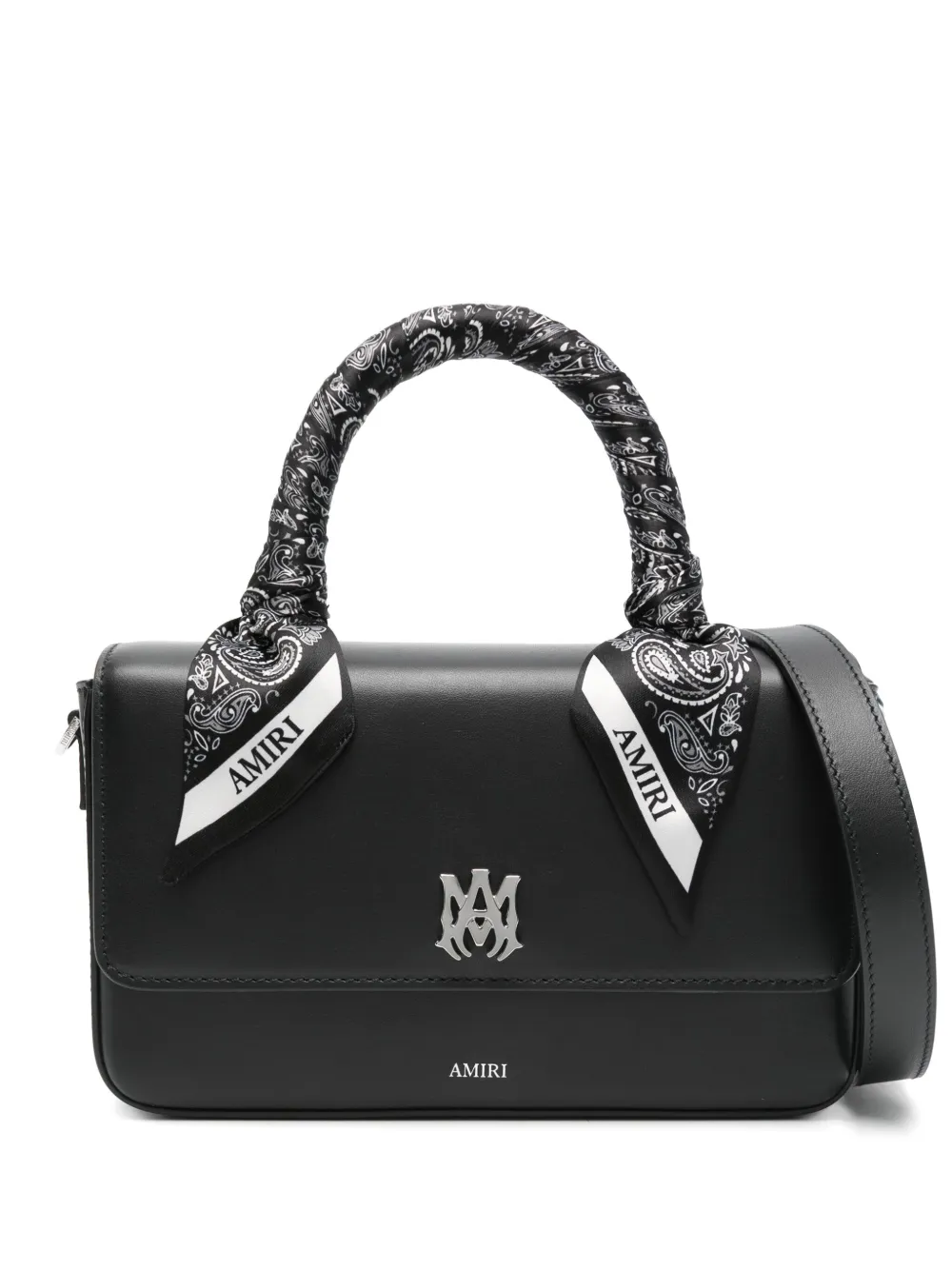 AMIRI Leren handtas met bandana afwerking Zwart