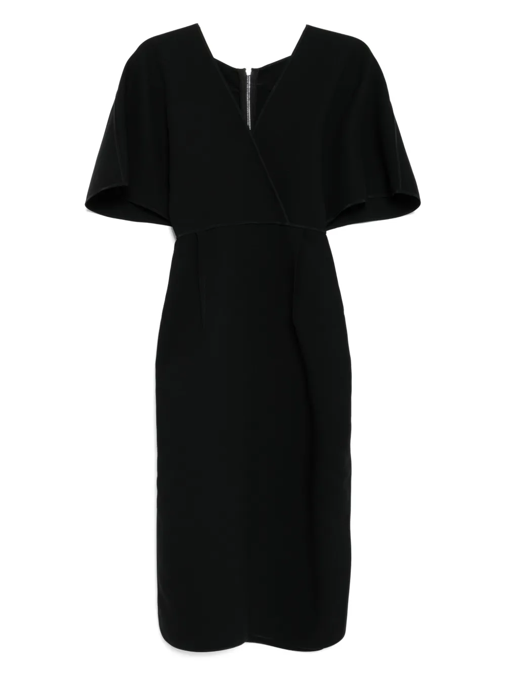 v-neck short sleeves dress