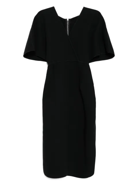 Maticevski vestido manga corta con cuello en V