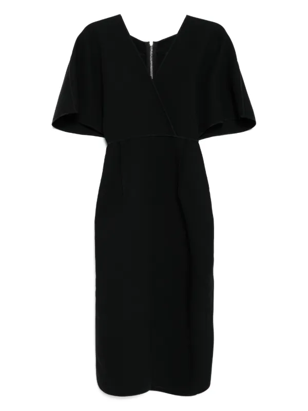 Maticevski V-neck Short Sleeves Dress in Black