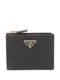 Prada Pre-Owned 2020s Saffiano triangle-logo leather wallet - Black