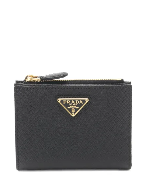 Prada Pre-Owned 2020s Saffiano triangle-logo leather wallet