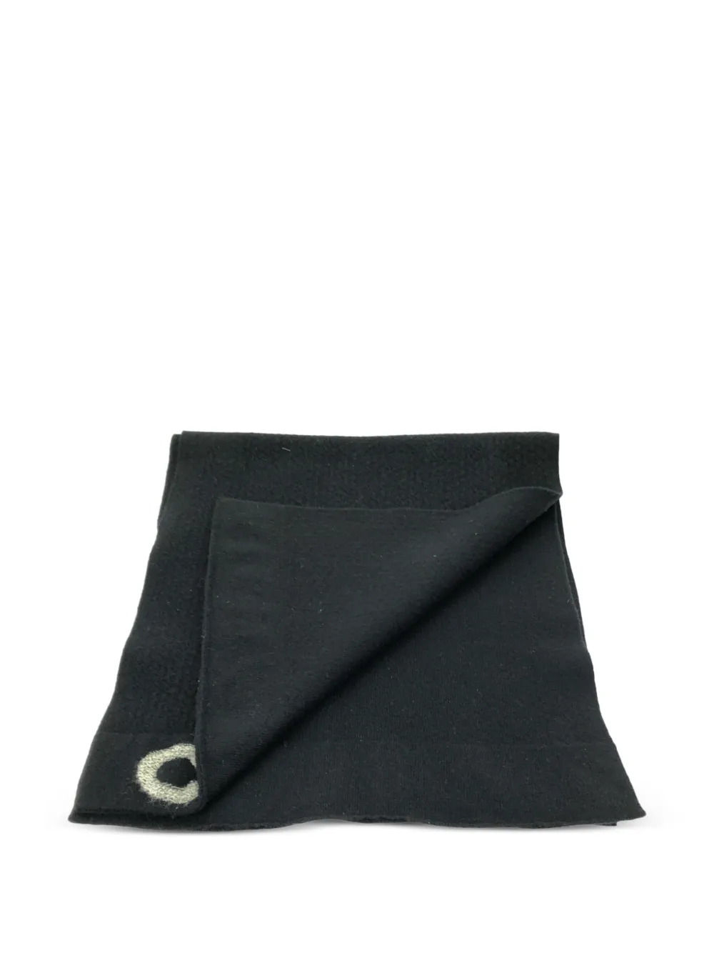 CHANEL Pre-Owned 10s embellish-logo wool scarf | Image 2