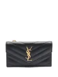 Saint Laurent Pre-Owned 20's matelassé wallet - Black