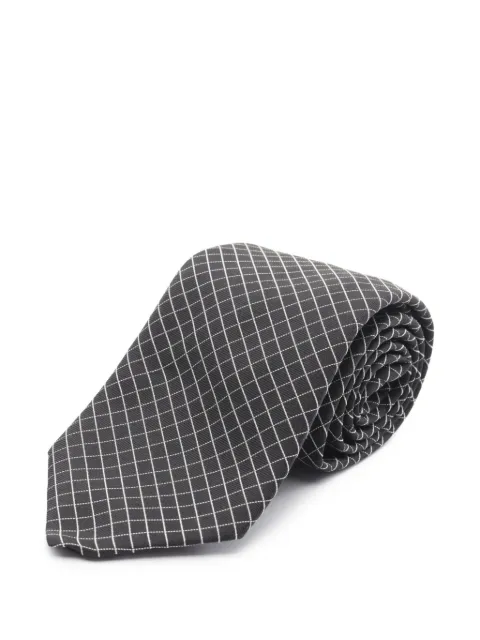 Hermès Pre-Owned 2020s check-patterned silk tie
