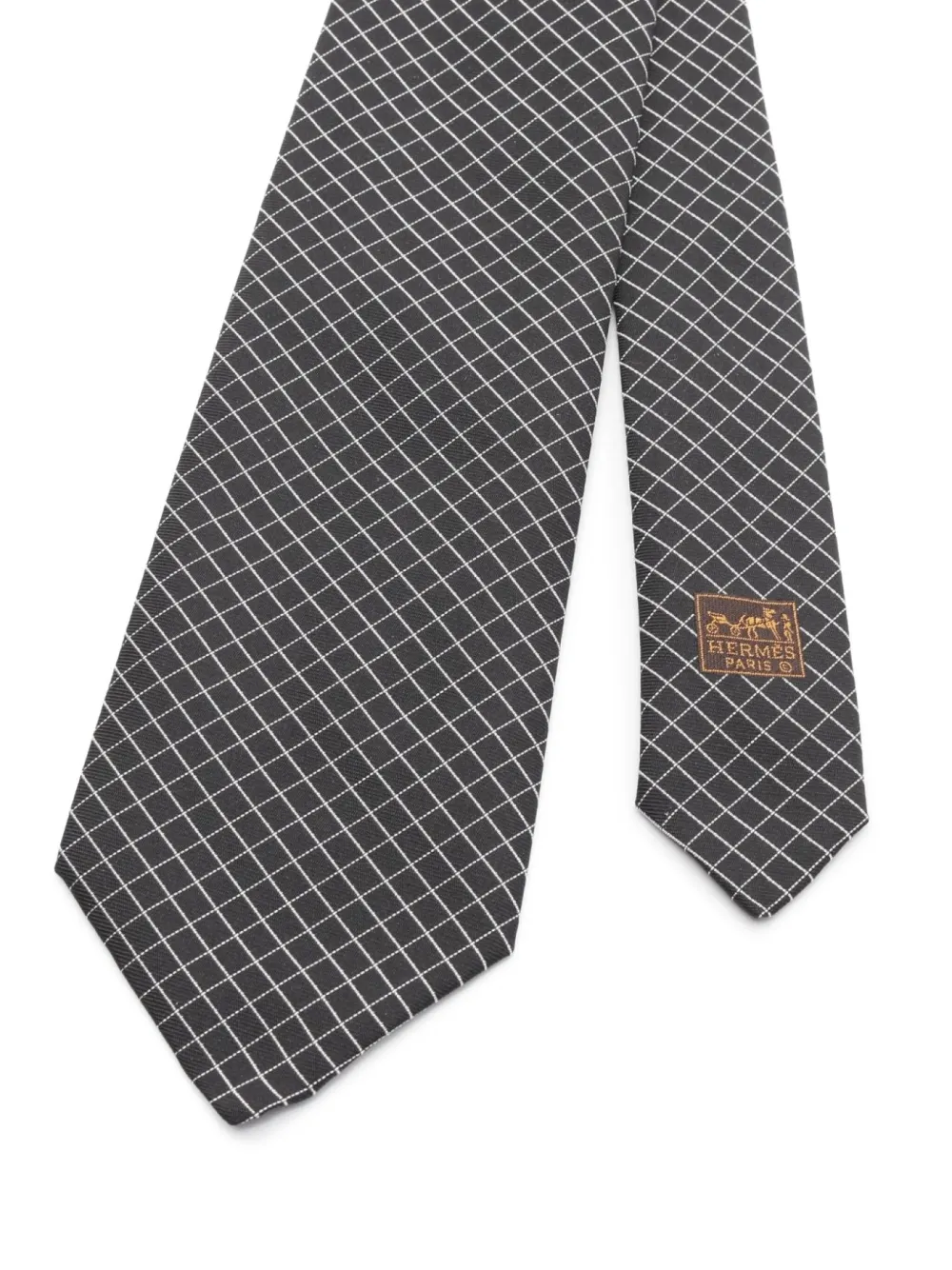 Hermès Pre-Owned 2020s check-patterned silk tie | Image 2