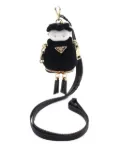 Prada Pre-Owned 2020s Robot velvet bag charm - Black