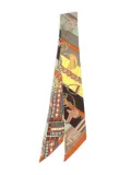 Hermès Pre-Owned 2000s Twilly Brides Et Gris silk scarf - Grey