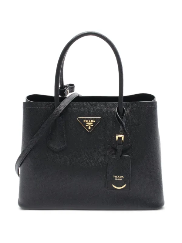 Prada Pre-Owned Borsa Tote In Pelle Saffiano Anni 2020 Nero