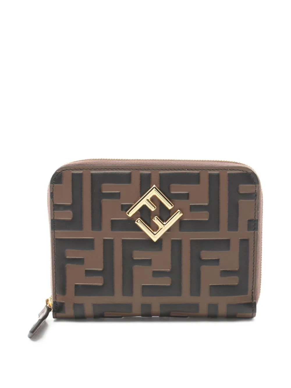 Fendi Pre-Owned cartera FF Diamond con cierre 2020 | marrón | Image 1