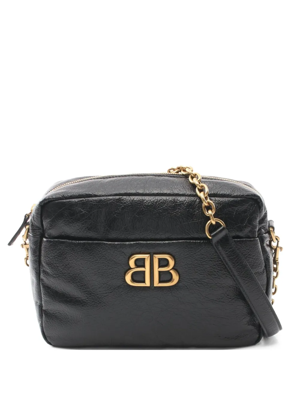 2020s Monaco logo plaque leather cross body bag