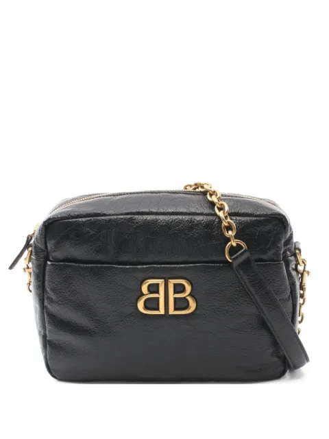 Balenciaga Pre-Owned 2020s Monaco logo plaque leather cross body bag