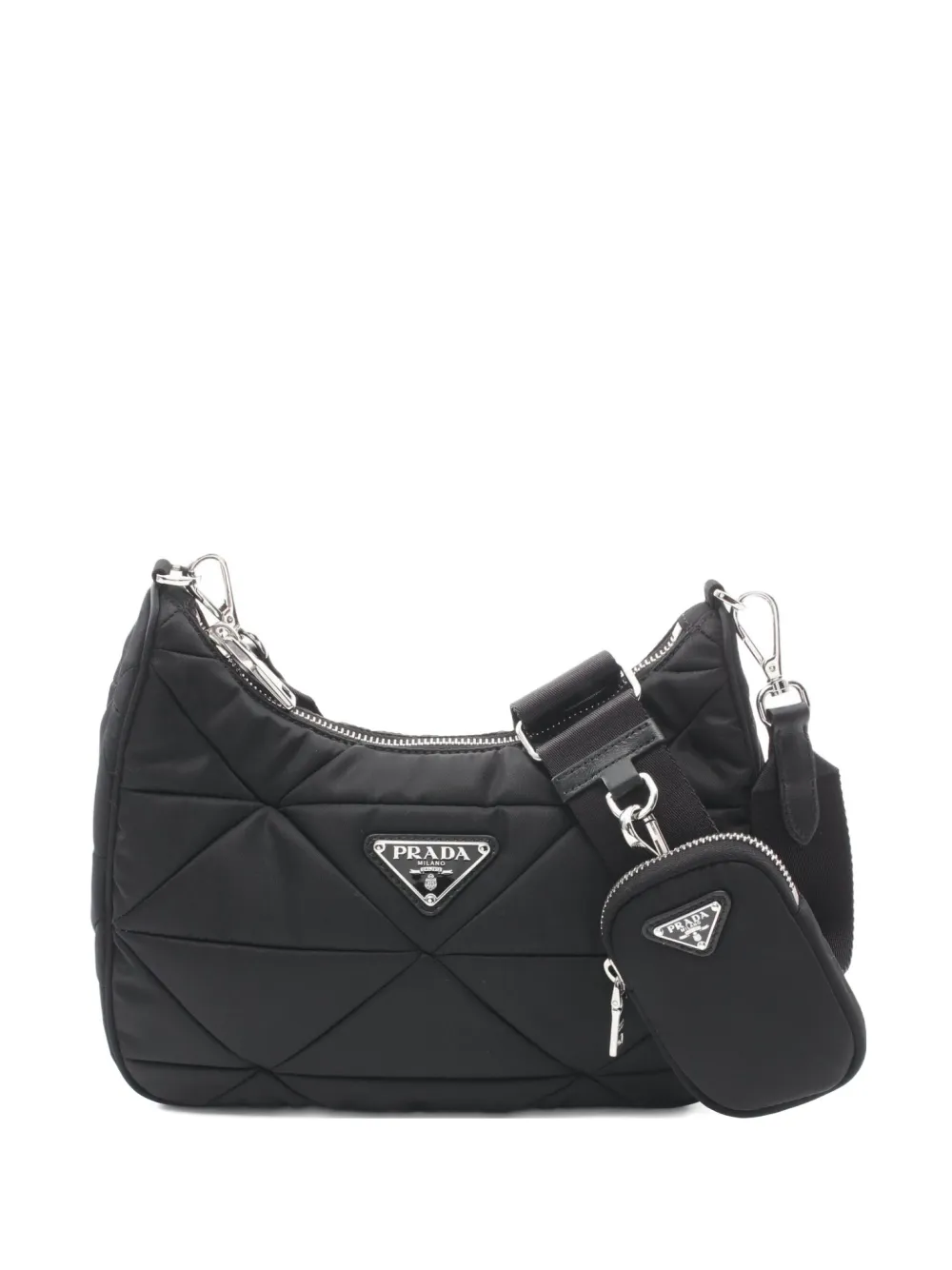 Prada Pre-Owned 2020s Tessuto ショルダーバッグ - ブラック Prada Pre-Owned 2020s Tessuto ショルダーバッグ - ブラック