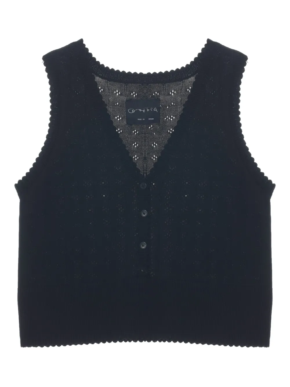 Cordera knitted sleeveless cardigan | Blue | Image 1