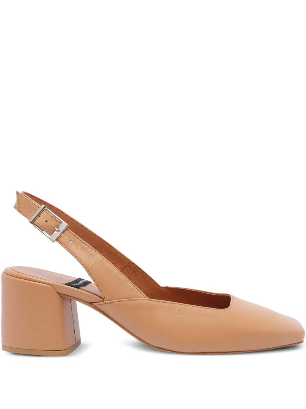 ANGEL ALARCON 60mm leather heeled pumps Brown