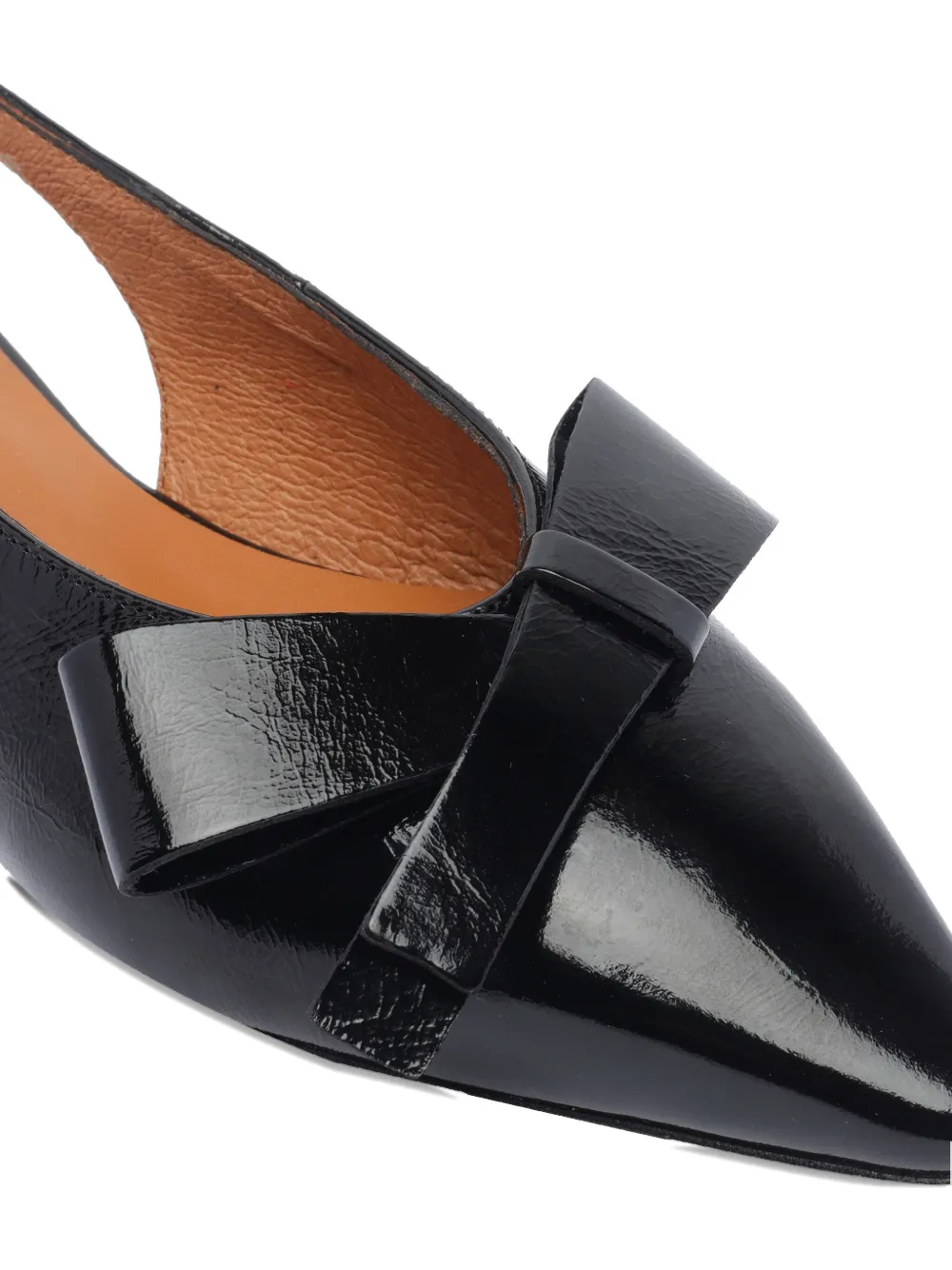 ANGEL ALARCON leather flat pumps Black