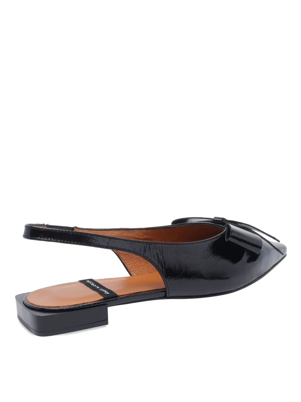 ANGEL ALARCON leather flat pumps Black
