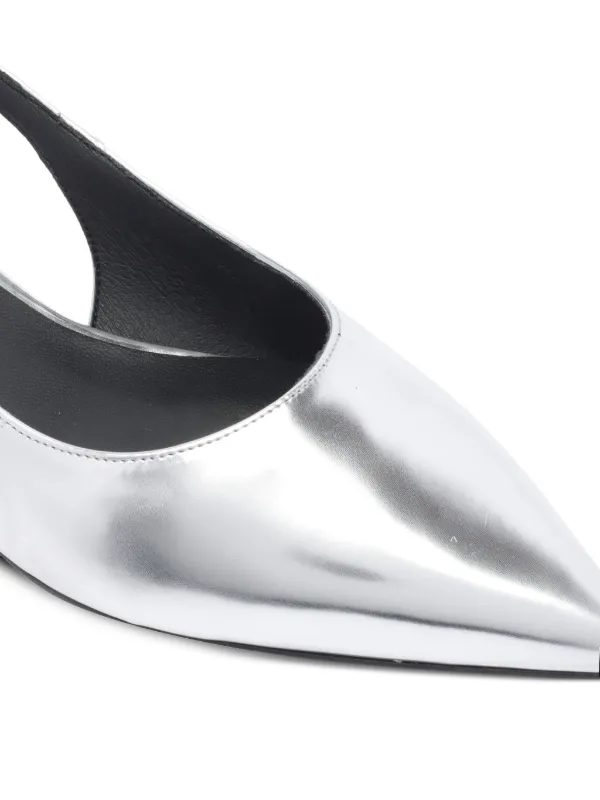 フラットシューズ ANGEL ALARCON MALORY FLATS ANGEL ALARCON Malory Ballet Flats | Silver | FARFETCH JO