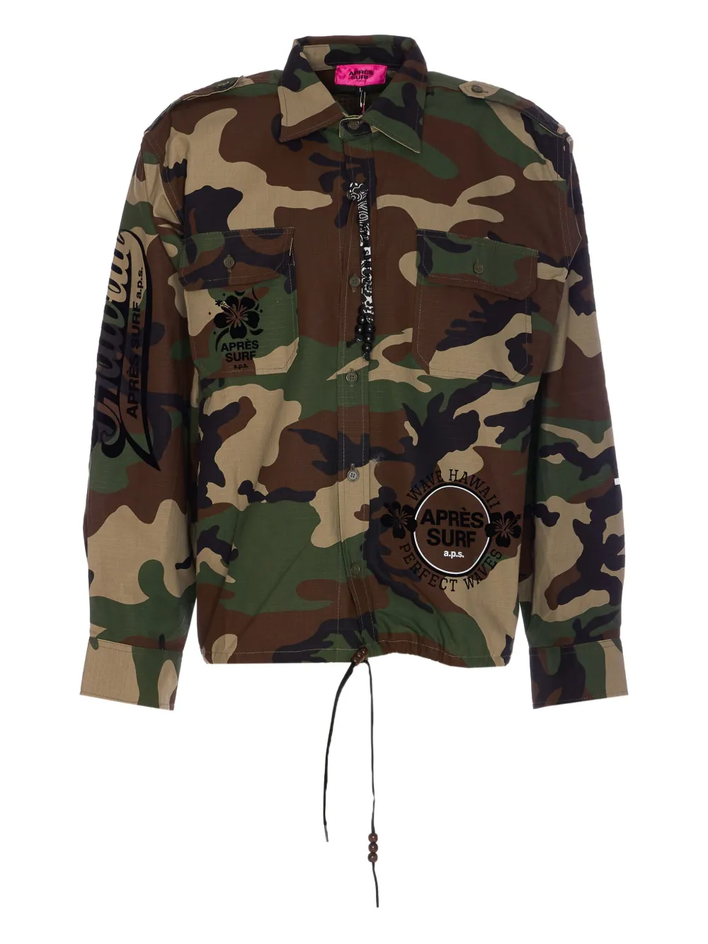 Après Surf Hemdjacke mit Camouflage-Print | Braun | Image 1