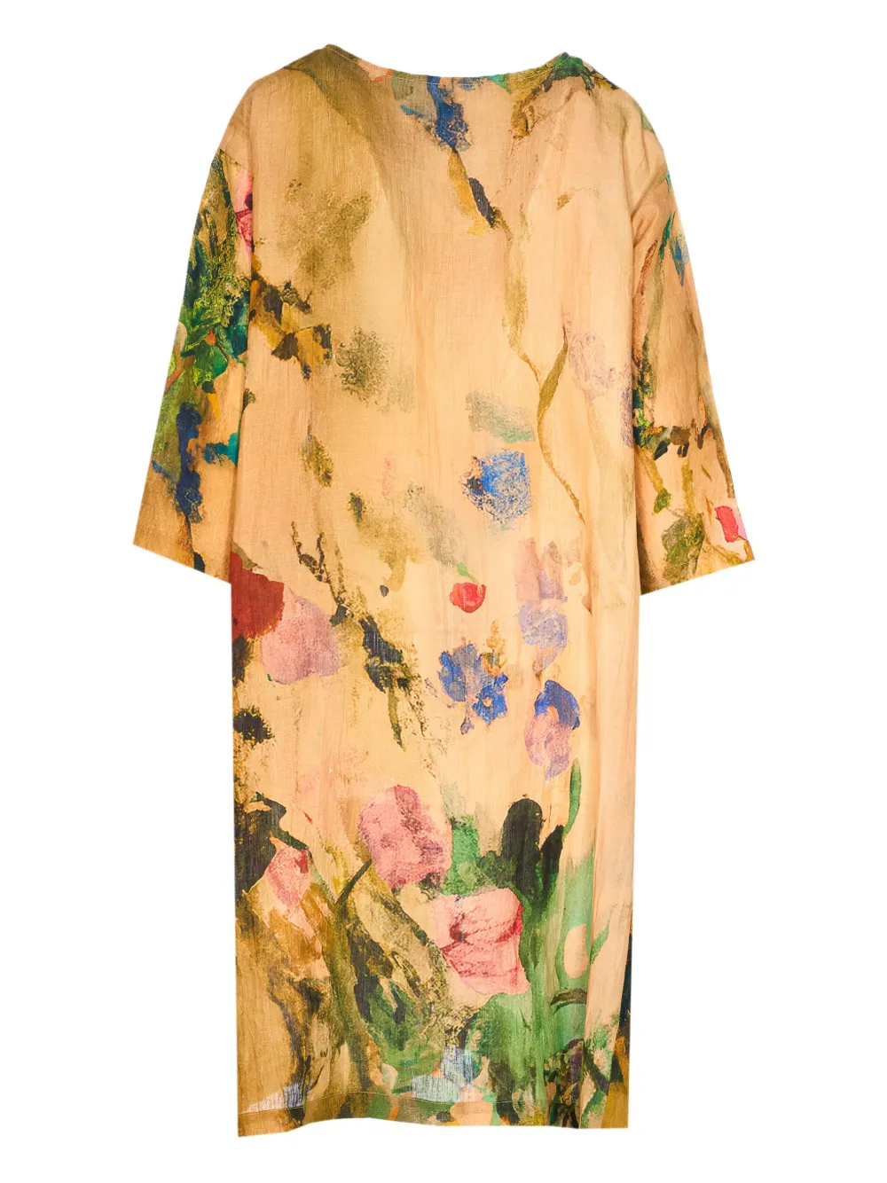 YAVI silk midi dress - Beige