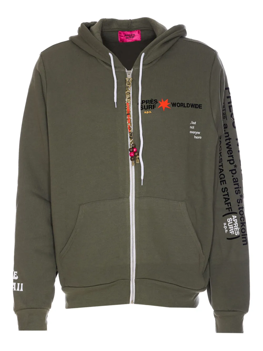 Pret A Surf logo-print hoodie | Green | Image 1