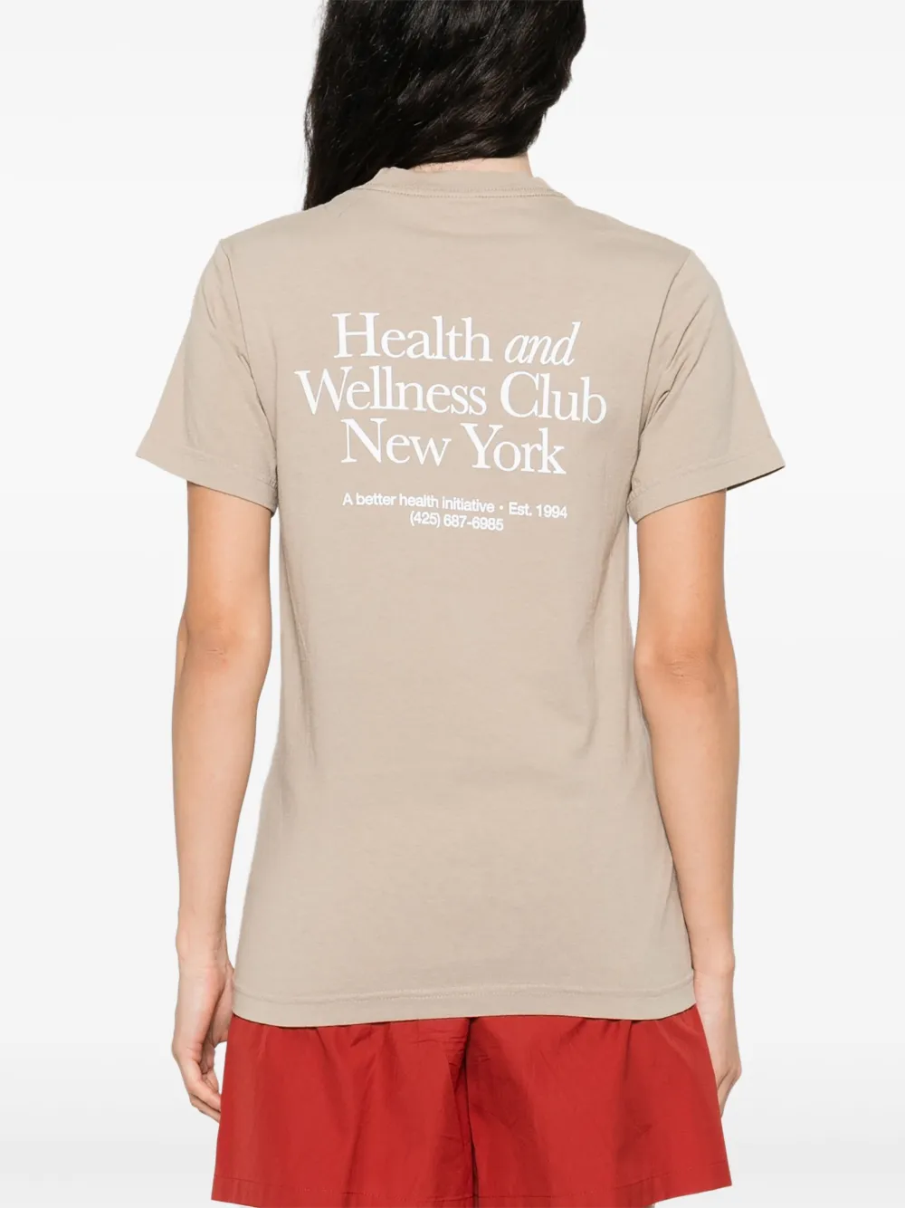 Sporty & Rich T-shirt met logoprint Beige