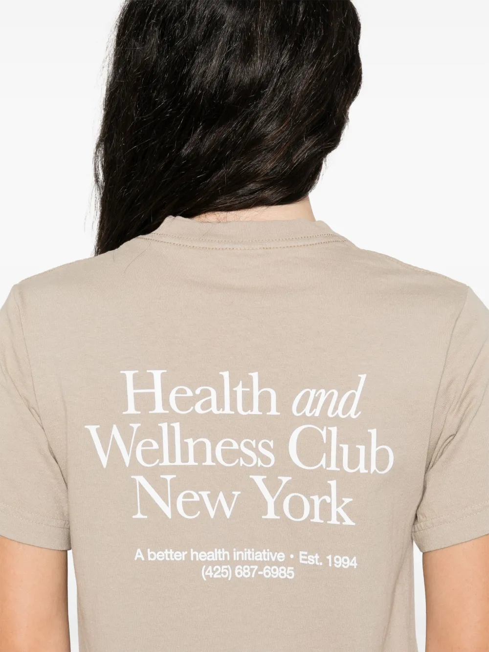 Sporty & Rich T-shirt met logoprint Beige