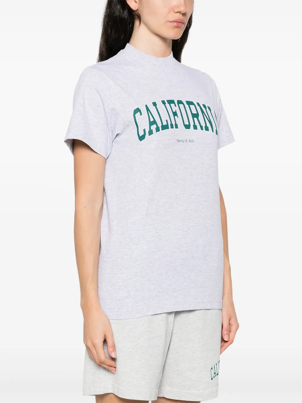 Sporty & Rich T-shirt van stretch-katoen Grijs