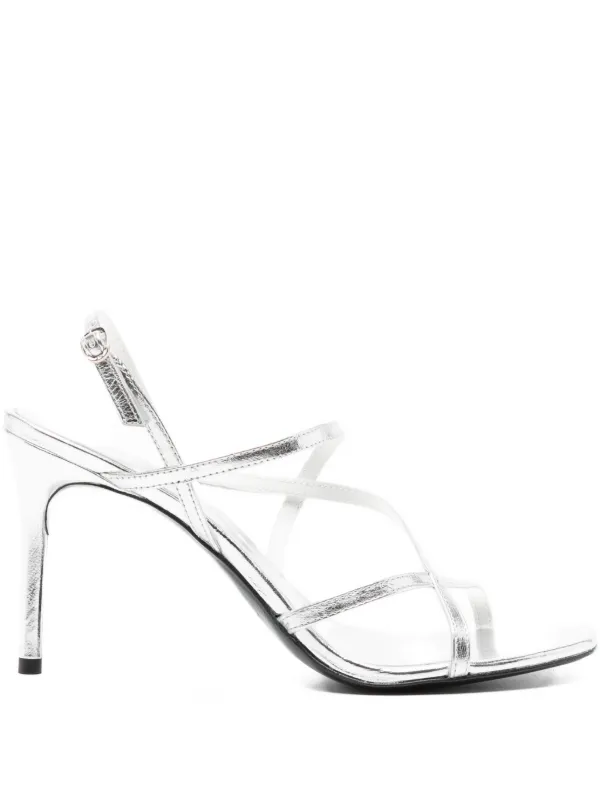 Tory Burch 90mm multi-strap Sandals Silver FARFETCH VN