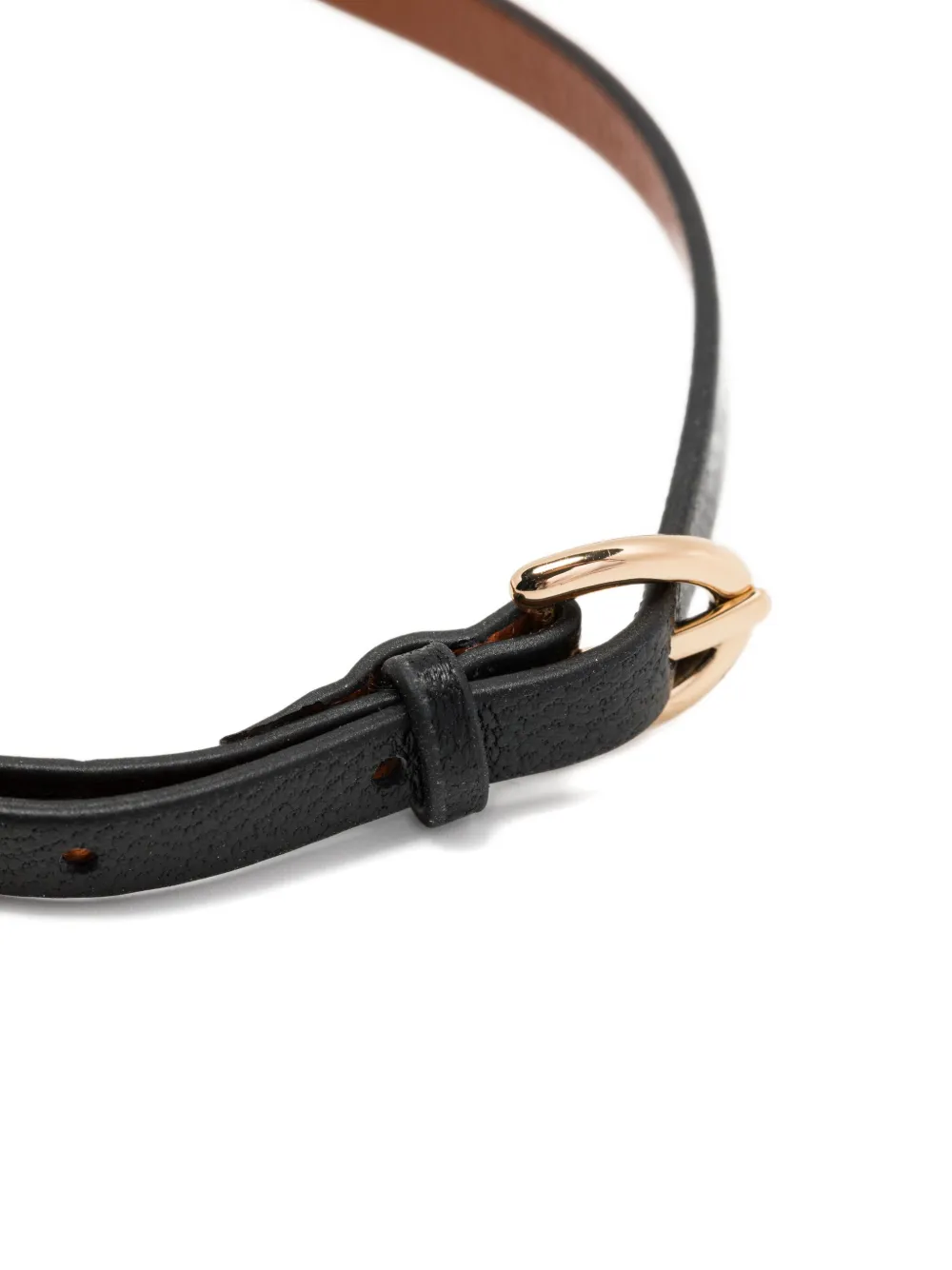 Tory Burch Gemini Leather Bracelet In Black