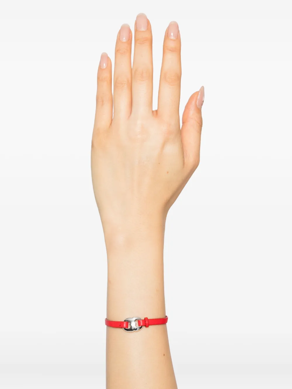Tory Burch Gemini Leather Bracelet In Red