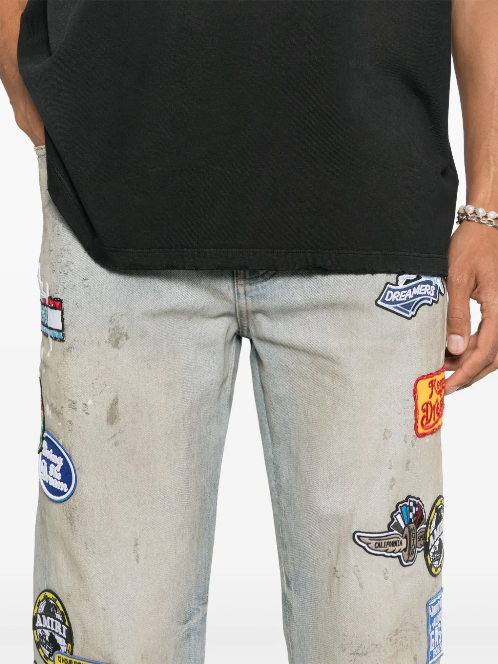 AMIRI Straight jeans Blauw