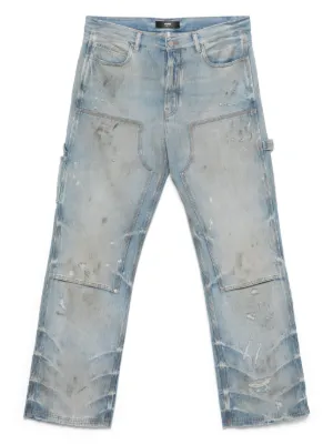 AMIRI★ロゴ エンブロイダリー スキニー ジーンズ AMIRI D-Staggered スキニージーンズ Vintage Indigo (AMIRI